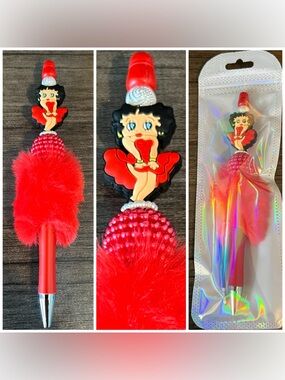 Betty Boop beaded focal pen